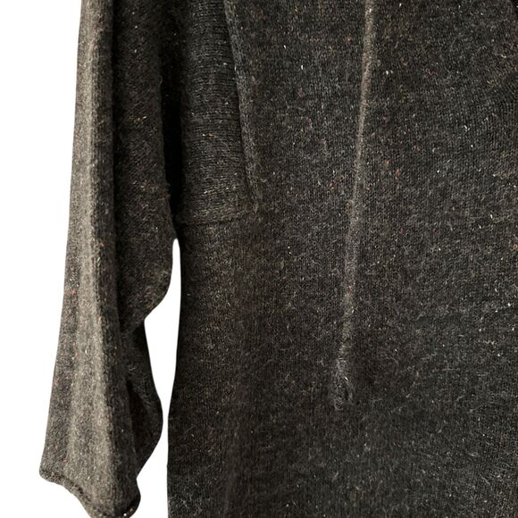 Pure Jill Dark Grey Speckled V-Neck‎ Tassle Tunic Wool Blend Sweater Size XS - Picture 6 of 7